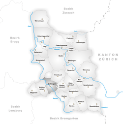 Karte Gemeinde Mellingen